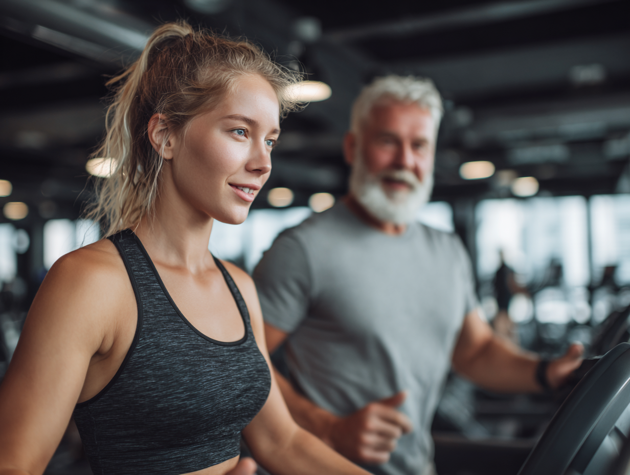 Rodina cvičí spolu vonku